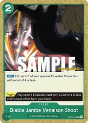 Diable Jambe Venaison Shoot · Super Pre-Release Stamp OP02-046