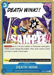 DEATH WINK · Super Pre-Release Stamp OP02-069