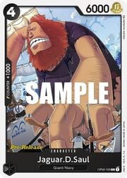 Jaguar.D.Saul · Super Pre-Release Stamp OP02-109