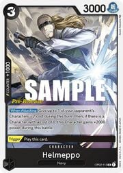 Helmeppo · Super Pre-Release Stamp OP02-113