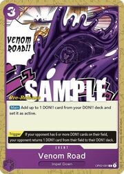 Venom Road · Super Pre-Release Stamp OP02-091
