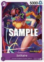 Solitaire · Super Pre-Release Stamp OP02-077