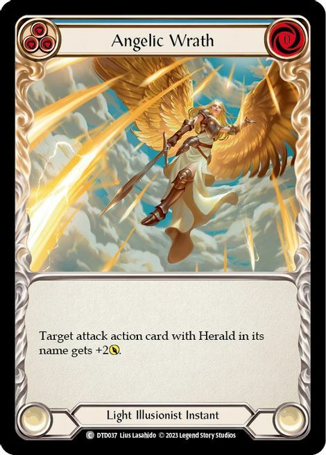 Angelic Wrath (Blue) Card Front