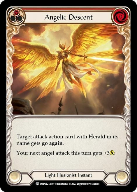 Angelic Descent - Red Card Front