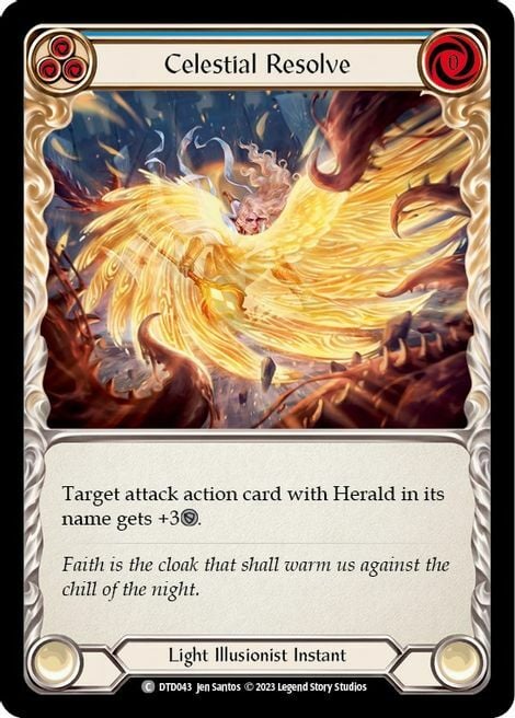 Celestial Resolve - Blue Card Front