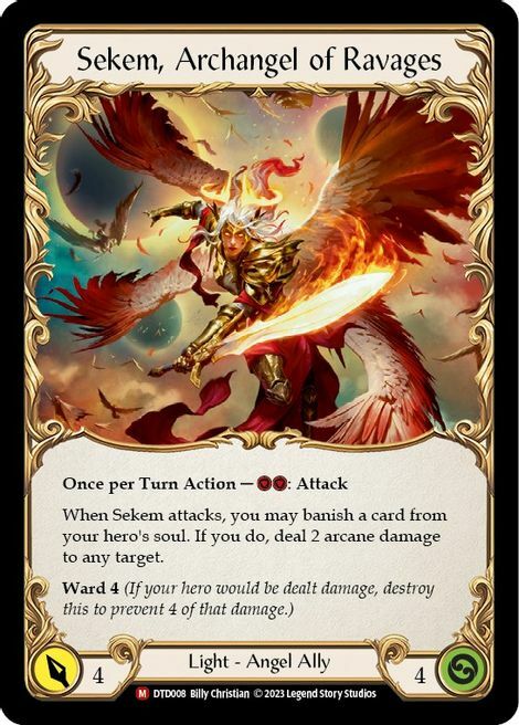 Figment of Ravages // Sekem, Archangel of Ravages Card Front