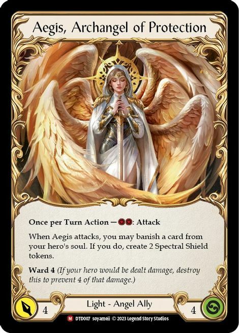 Figment of Protection // Aegis, Archangel of Protection Card Front
