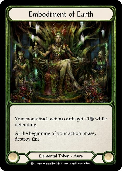 Embodiment of Earth Card Front