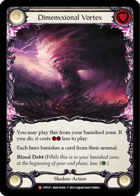 Dimenxxional Vortex Card Front