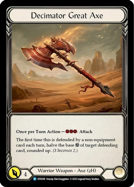 Decimator Great Axe Card Front
