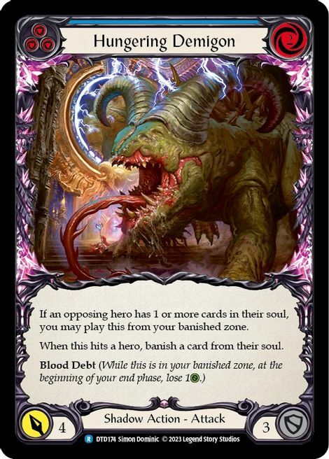 Hungering Demigon - Blue Card Front