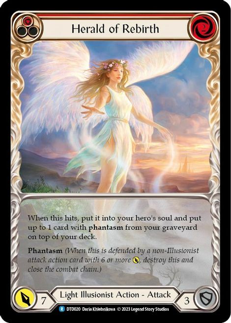 Herald of Rebirth (Red) Card Front
