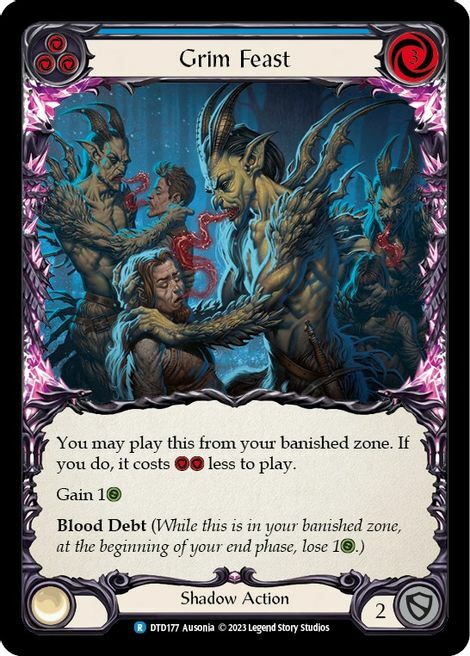 Grim Feast - Blue Card Front