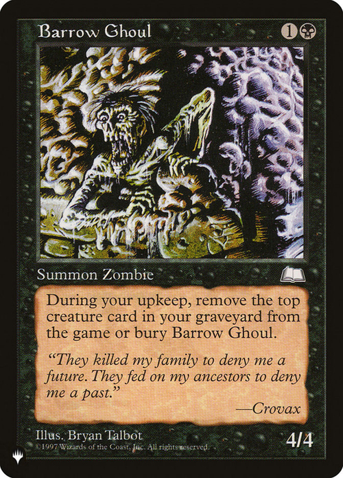 Barrow Ghoul Card Front