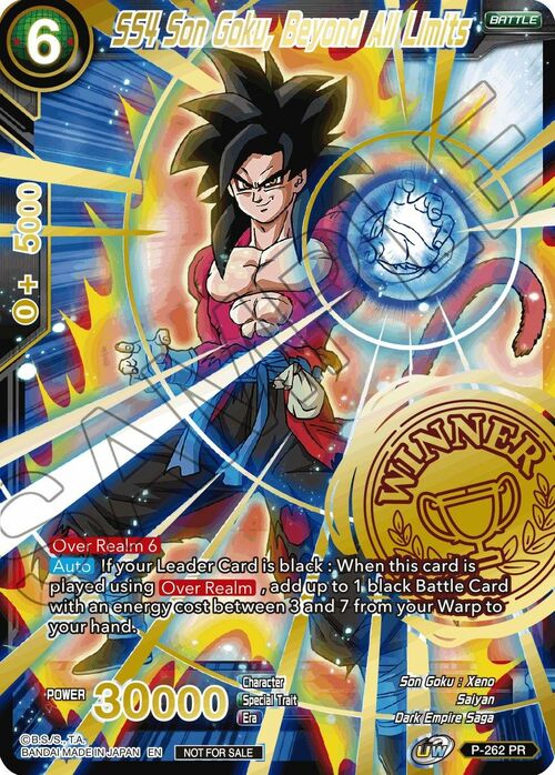 SS4 Son Goku, Beyond All Limits Card Front