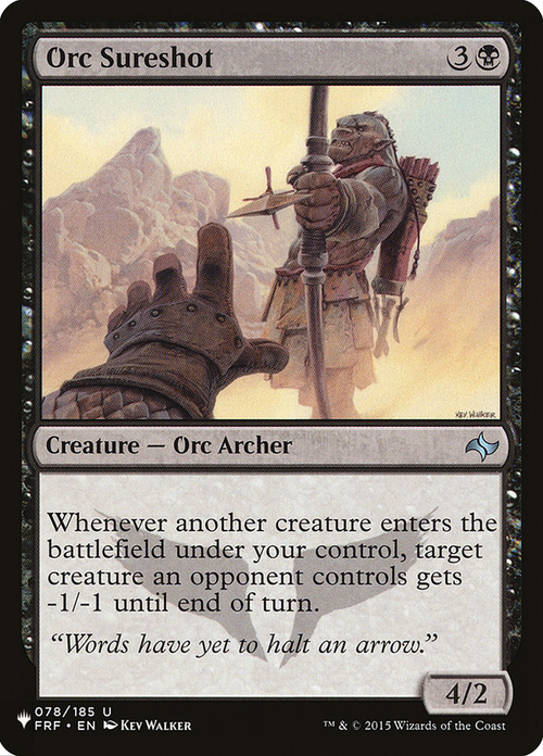 Orc Sureshot Card Front