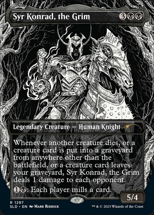 Syr Konrad, the Grim Card Front
