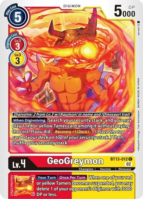 GeoGreymon Card Front