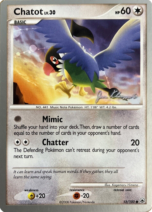Chatot Lv.30 Card Front