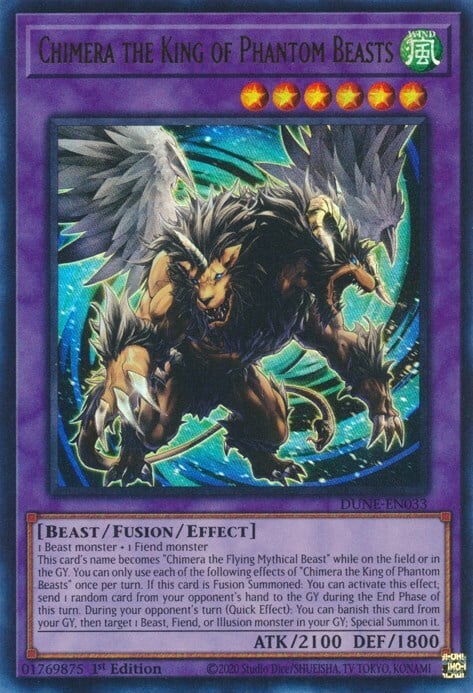 Chimera the King of Phantom Beasts Card Front