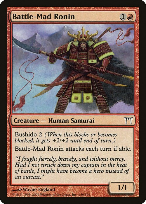 Battle-Mad Ronin Card Front