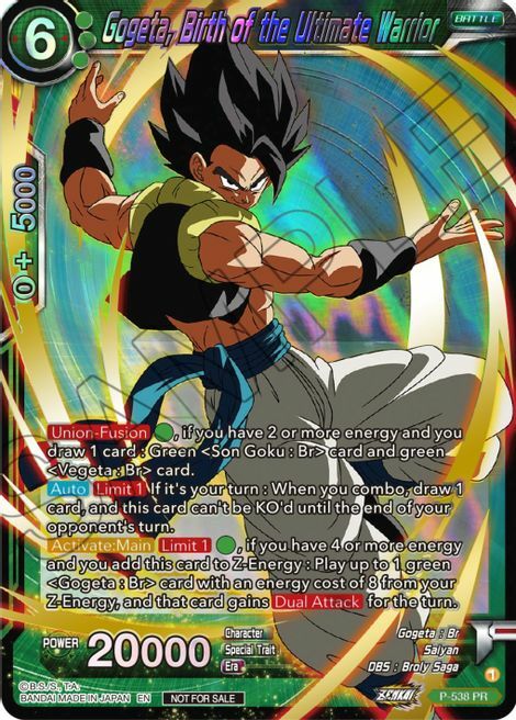 Gogeta, Birth of the Ultimate Warrior Card Front