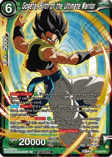 Gogeta, Birth of the Ultimate Warrior Promo | Dragon Ball Super | CardTrader