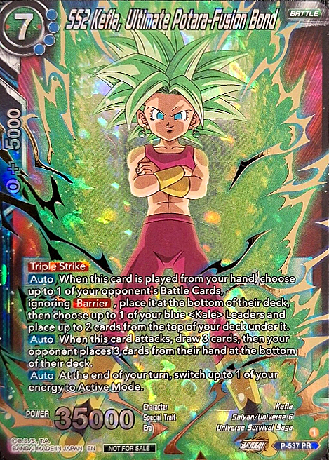 SS2 Kefla, Ultimate Potara-Fusion Bond Card Front