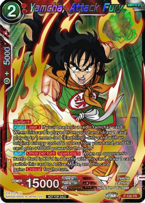 Yamcha, Attack Furry Card Front