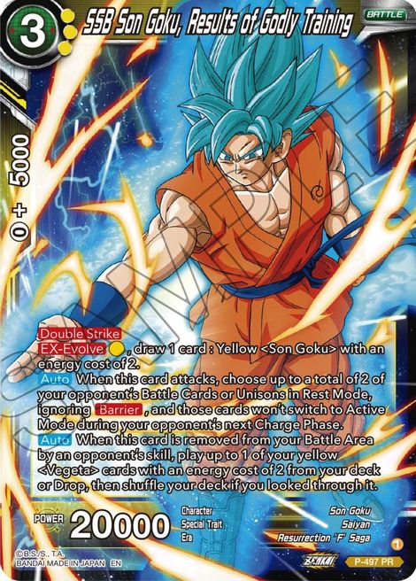 SSB Son Goku, Results of Godly Training Promo | Dragon Ball Super |  CardTrader