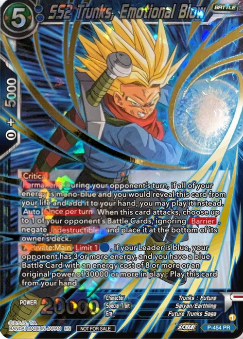 SS2 Trunks, Emotional Blow Card Front