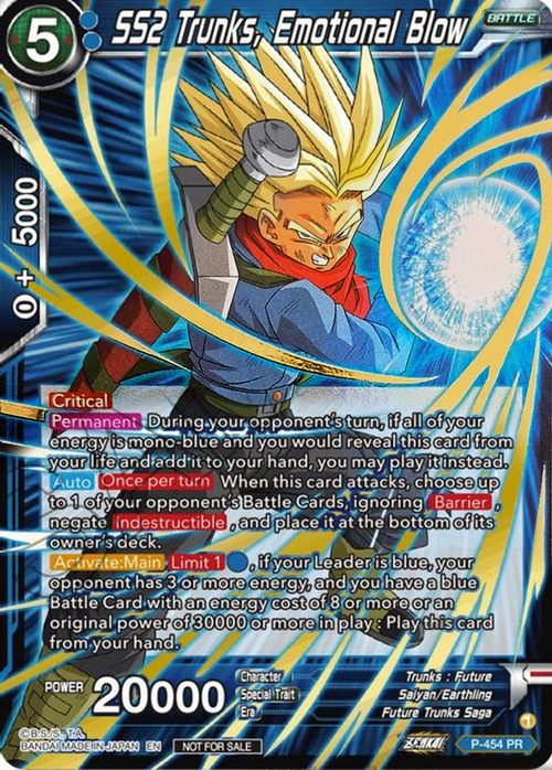 SS2 Trunks, Emotional Blow Card Front