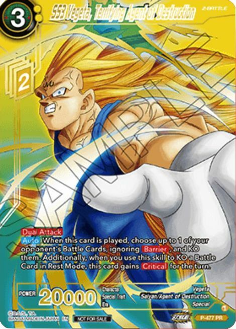 SS3 Vegeta, Terrifying Agent of Destruction Card Front