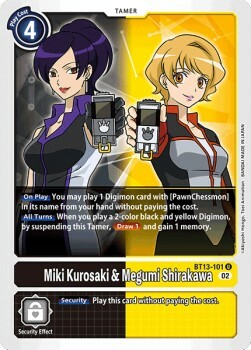 Miki Kurosaki & Megumi Shirakawa Card Front