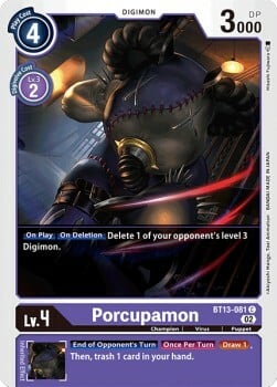 Porcupamon Card Front