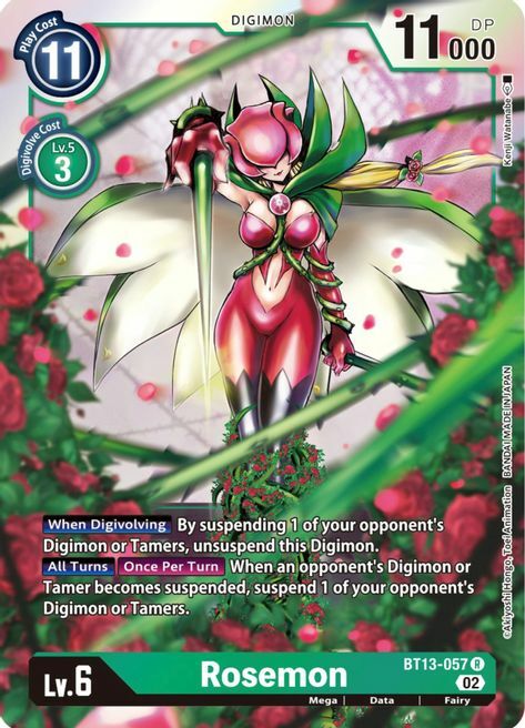 Rosemon Card Front