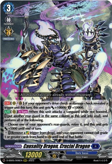 Causality Dragon, Crucial Dragon Card Front
