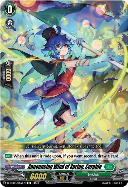 Announcing Wind of Spring, Corphie Card Front