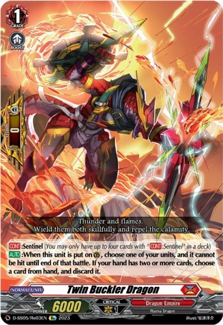 Twin Buckler Dragon Card Front