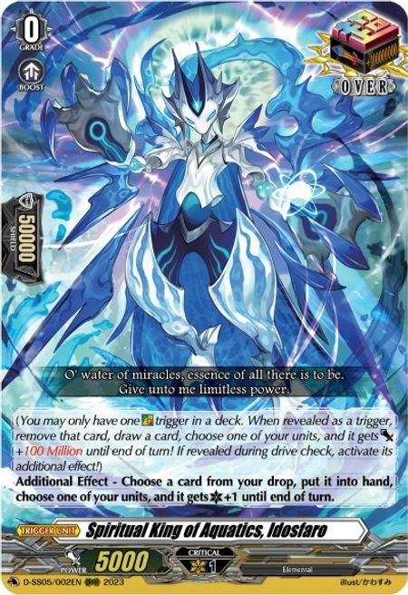 Spiritual King of Aquatics, Idosfaro Card Front