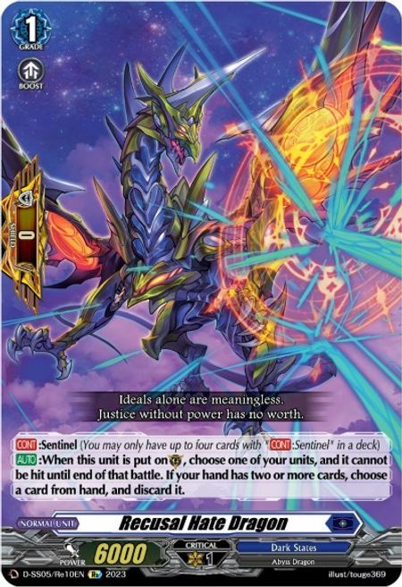 Recusal Hate Dragon Card Front