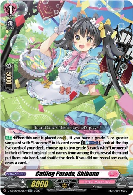 Coiling Parade, Shibanu Card Front