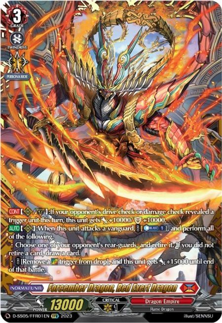 Forcember Dragon, Red Exert Dragon Card Front