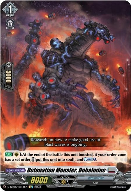 Detonation Monster, Bobalmine Card Front