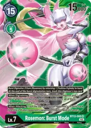 Rosemon: Burst Mode · Alternate Art - Green Background BT13-060ab