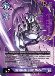 Ravemon: Burst Mode · Alternate Art - Purple Background BT13-092ab