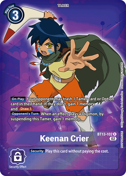 Keenan Crier Card Front