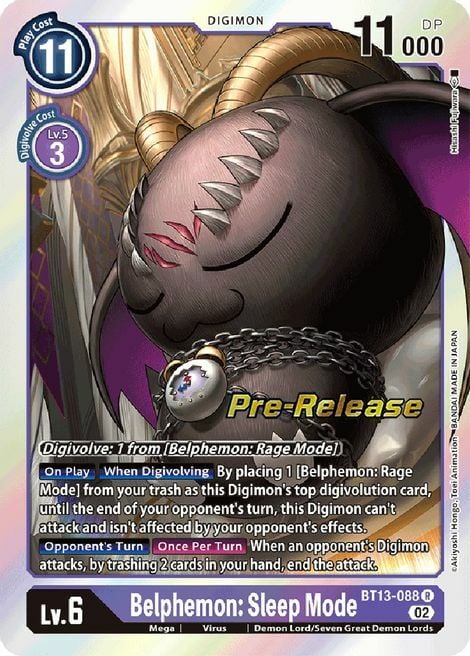 Belphemon: Sleep Mode Card Front