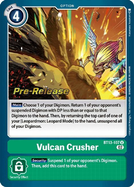 Vulcan Crusher Card Front