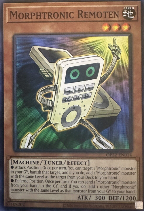Morphtronic Remoten Card Front